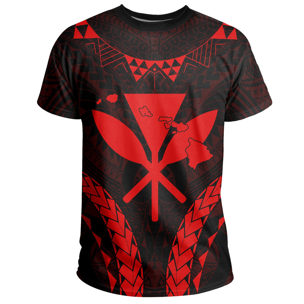 Kanaka Map T shirt Sport Style Version 2.0 Red - Polynesian Pride