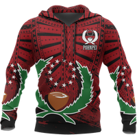 Pohnpei Special Hoodie Pohnpei Flag Polynesian Tattoo Red Version A02 Unisex Red - Polynesian Pride