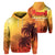 Summer Sunshine Coconut Tree Silhouette Hawaii Hoodie Unisex Yellow - Polynesian Pride