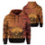 Hawaii Sunset Coat of arm Polynesian Hoodie Unisex Yellow - Polynesian Pride