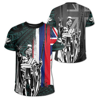 Hawaii King Flag Polynesian T Shirt Turquoise Unisex Turquoise - Polynesian Pride