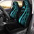 Tokelau Custom Personalised Car Seat Covers - Turquoise Polynesian Tentacle Tribal Pattern Universal Fit Turquoise - Polynesian Pride