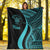 Niue Premium Blanket - Turquoise Polynesian Tentacle Tribal Pattern - Polynesian Pride