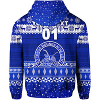 Custom Tupou College Toloa Old Boys Christmas Zip Hoodie Simple Style LT8 - Polynesian Pride