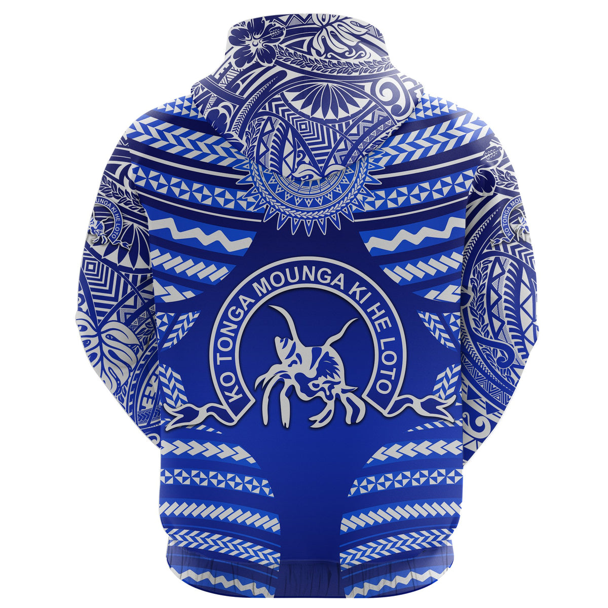 Kolisi Ko Tupou College Tonga Zip Hoodie Creative Style Blue - Polynesian Pride
