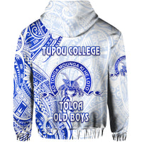 Tonga Tupou College Hoodie Toloa Old Boys Simple Vibes White LT8 - Polynesian Pride