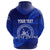 Custom Kolisi Ko Tupou College Tonga Zip Hoodie Unique Version Full Blue - Polynesian Pride