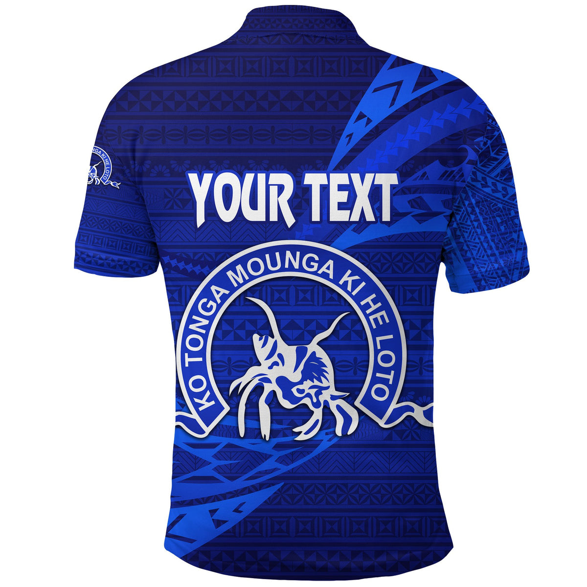 Custom Kolisi Ko Tupou College Tonga Polo Shirt Unique Version Full Blue - Polynesian Pride