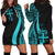 Fiji Women's Hoodie Dress - Turquoise Polynesian Tentacle Tribal Pattern Turquoise - Polynesian Pride