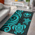 Hawaii Area Rug - Turquoise Tentacle Turtle Turquoise - Polynesian Pride