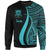 Tuvalu Sweatshirt - Turquoise Polynesian Tentacle Tribal Pattern Unisex Turquoise - Polynesian Pride