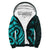 Tonga Sherpa Hoodie - Turquoise Tentacle Turtle Turquoise - Polynesian Pride