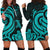 Fiji Women Hoodie Dress - Turquoise Tentacle Turtle Crest Turquoise - Polynesian Pride