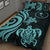 Chuuk Quilt Bed Set - Turquoise Tentacle Turtle - Polynesian Pride