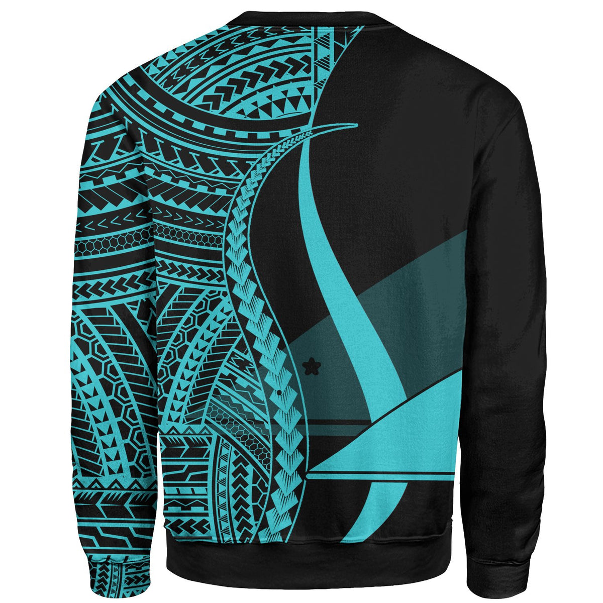 Tokelau Sweatshirt - Turquoise Polynesian Tentacle Tribal Pattern - Polynesian Pride
