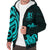 Tuvalu Sherpa Hoodie - Turquoise Tentacle Turtle - Polynesian Pride