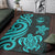 Guam Area Rug - Turquoise Tentacle Turtle - Polynesian Pride