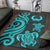 Pohnpei Area Rug - Turquoise Tentacle Turtle - Polynesian Pride