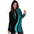 Fiji Women's Hoodie Dress - Turquosie Polynesian Tentacle Tribal Pattern Crest - Polynesian Pride