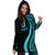 Vanuatu Women's Hoodie Dress - Turquoise Polynesian Tentacle Tribal Pattern - Polynesian Pride