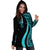 Fiji Women's Hoodie Dress - Turquoise Polynesian Tentacle Tribal Pattern - Polynesian Pride