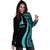 Tokelau Women's Hoodie Dress - Turquoise Polynesian Tentacle Tribal Pattern - Polynesian Pride