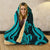 Niue Hooded Blanket - Turquoise Tentacle Turtle - Polynesian Pride