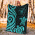 Niue Premium Blanket - Turquoise Tentacle Turtle - Polynesian Pride