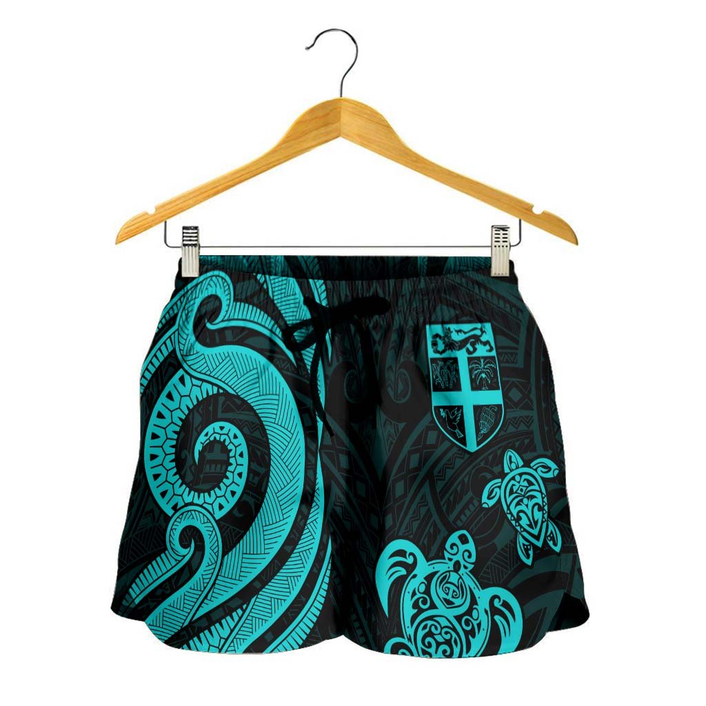 Fiji Women's Short - Turquoise Tentacle Turtle - Polynesian Pride