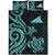 Tokelau Quilt Bed Set - Turquoise Tentacle Turtle - Polynesian Pride