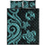 Tonga Quilt Bed Set - Turquoise Tentacle Turtle - Polynesian Pride