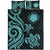 Northern Mariana Islands Quilt Bed Set - Turquoise Tentacle Turtle - Polynesian Pride