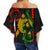 Hawaii - Turtle Sea Off Shoulder Waist Wrap Top AH - Polynesian Pride