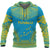 Tuvalu Polynesian Chief Hoodie Unisex Blue - Yellow - Polynesian Pride