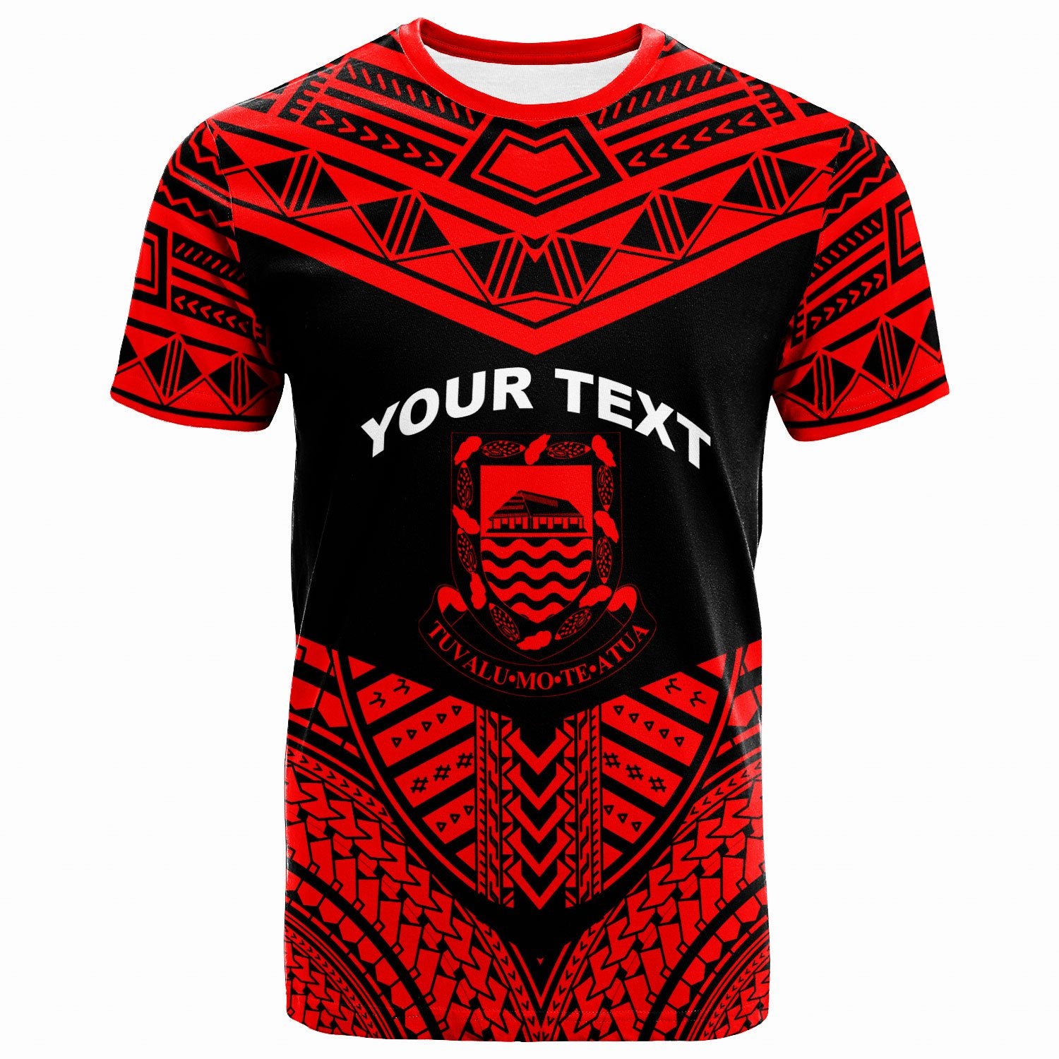 Tuvalu Custom T Shirt Tribal Pattern Cool Style Red Color Unisex Red - Polynesian Pride