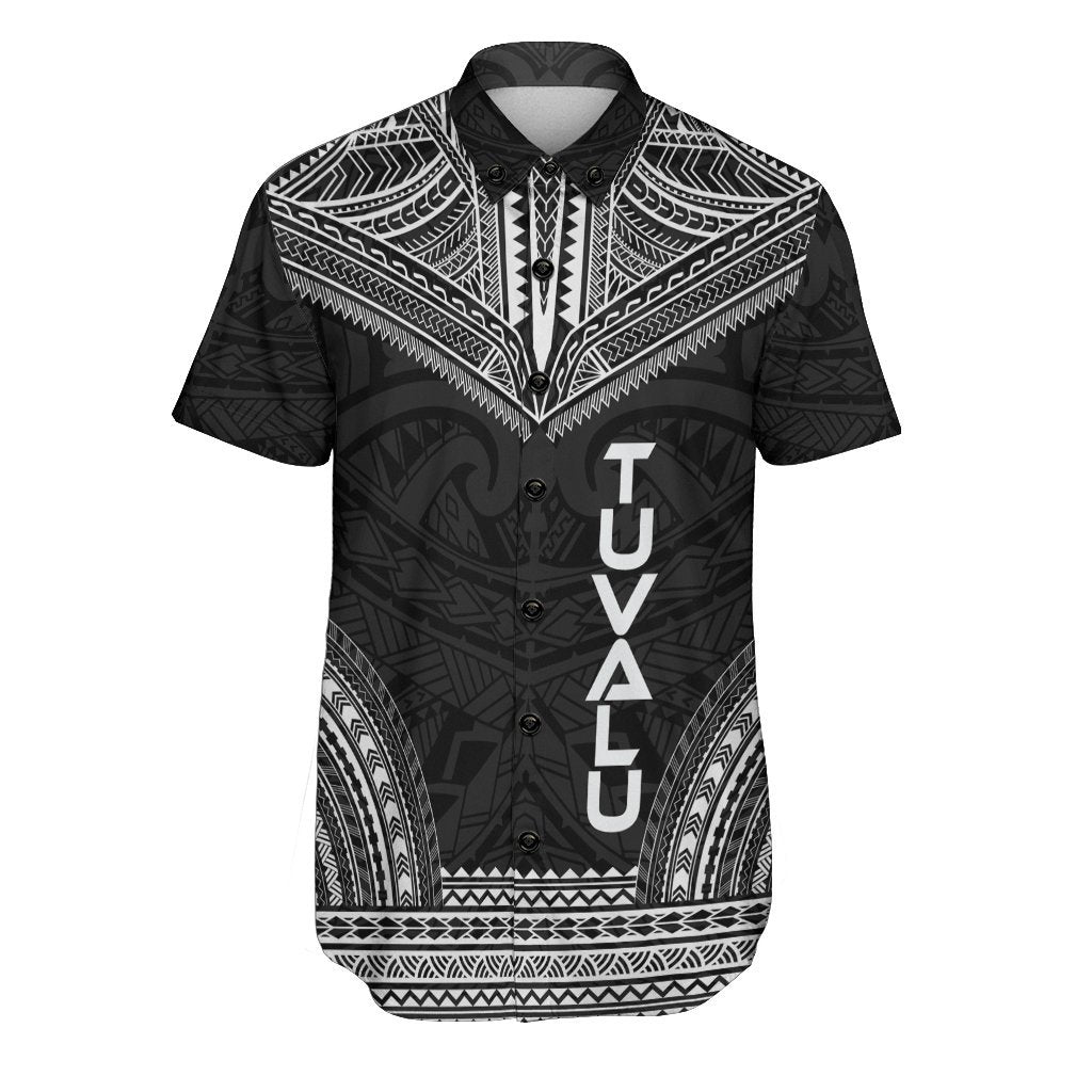 Tuvalu Polynesian Chief Shirt - Black Version Men Black - Polynesian Pride