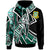 Tuvalu Hoodie Tribal Flower Special Pattern Green Color Unisex Green - Polynesian Pride