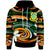 Tuvalu Hoodie Vortex Style Unisex Green Orange - Polynesian Pride