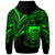 Tuvalu Zip Hoodie Green Color Cross Style - Polynesian Pride