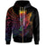 Tuvalu Zip Hoodie Butterfly Polynesian Style Unisex Black - Polynesian Pride