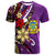 Tuvalu T Shirt Tribal Flower With Special Turtles PurpleColor Unisex Purple - Polynesian Pride