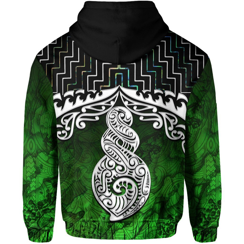 New Zealand Maori Hoodie, Poutama Pikorua Double Twist Pullover Hoodie - Polynesian Pride