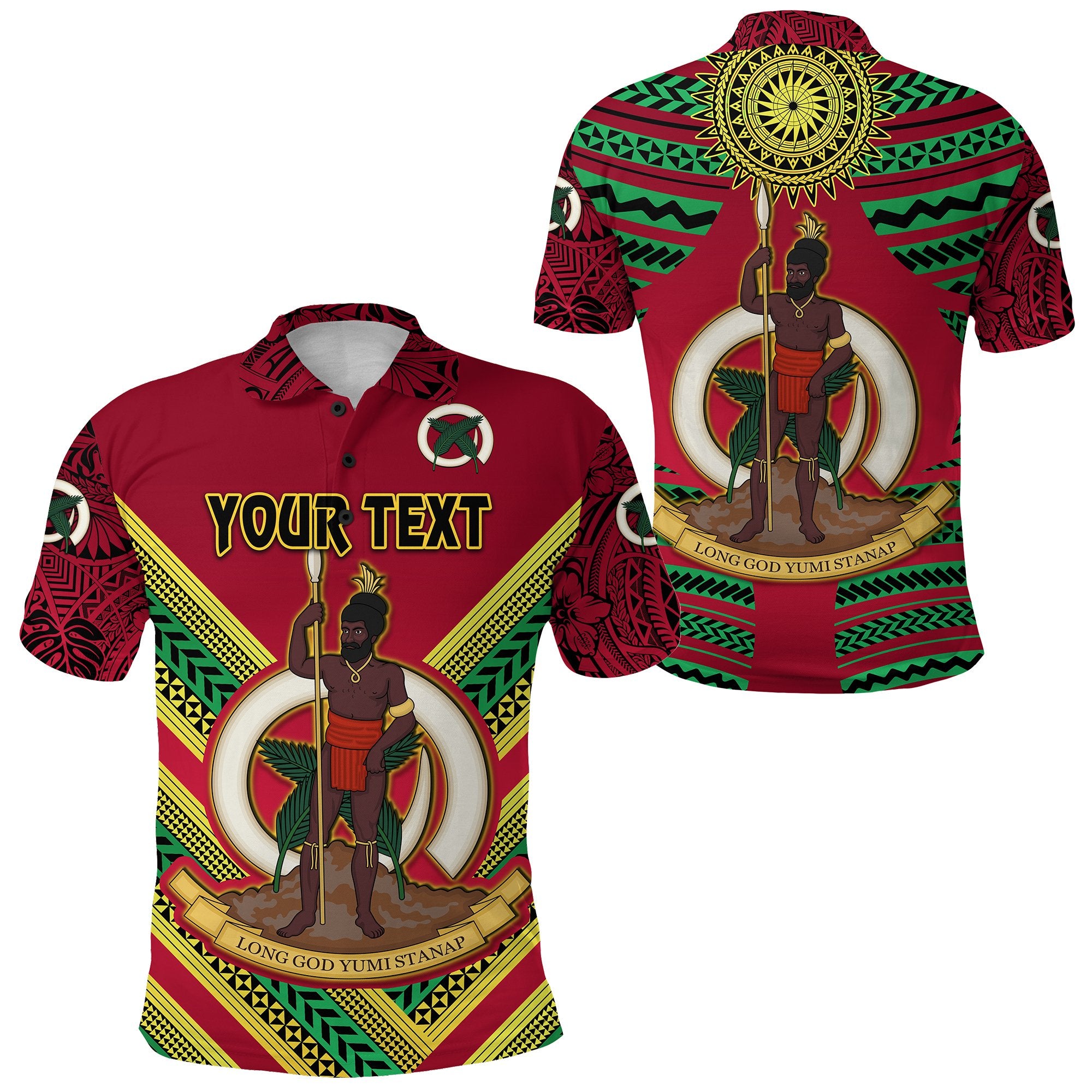 Custom Vanuatu Rugby Polo Shirt Original Style Unisex Red - Polynesian Pride