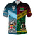 Vanuatu Fiji Polo Shirt Together Blue LT8 - Polynesian Pride