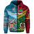 Custom Vanuatu Fiji Zip Hoodie Together Bright Color LT8 - Polynesian Pride