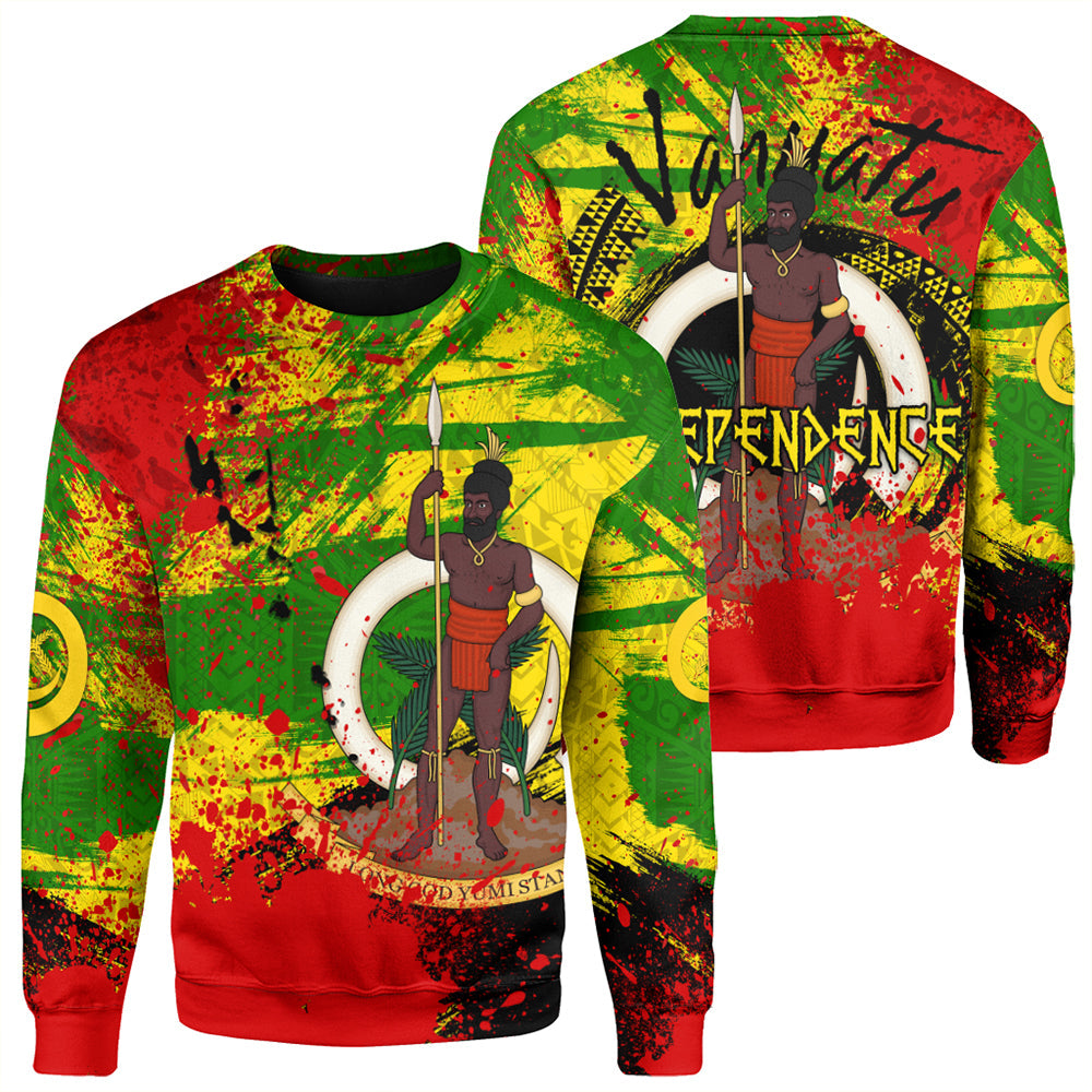 Vanuatu Independence Day Grunge Sweatshirt LT10 Unisex Yellow - Polynesian Pride