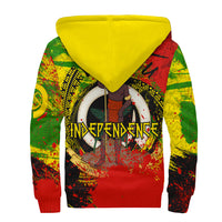 Vanuatu Independence Day Grunge Sherpa Hoodie LT10 - Polynesian Pride