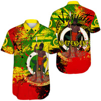 Vanuatu Independence Day Grunge Short Sleeve Shirt LT10 Unisex Yellow - Polynesian Pride