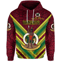 Vanuatu Special Independence Anniversary Hoodie Creative Style Red LT8 - Polynesian Pride