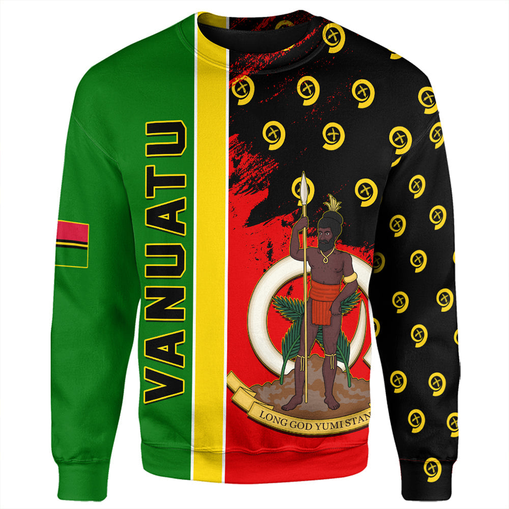 Vanuatu Flag Pattern Style Sweatshirt LT10 - Polynesian Pride
